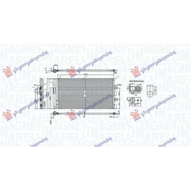HLADNJAK KLIME 1.2CC (570x320) (VALEO TIP) (MARELLI)