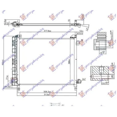 HLADNJAK KLIME 1.2i 12V (510x390) 75KS (HR12DE) (NRF)