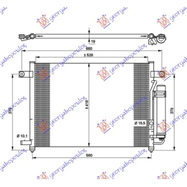 HLADNJAK KLIME 1.2i-8V/16V (54x41.5x1.6)