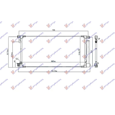 HLADNJAK KLIME 1.2i BENZ.(69.7x34.2x1.2)