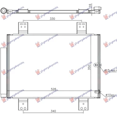 HLADNJAK KLIME 1.3/1.5 BENZIN (485x350x16) (KOYO)