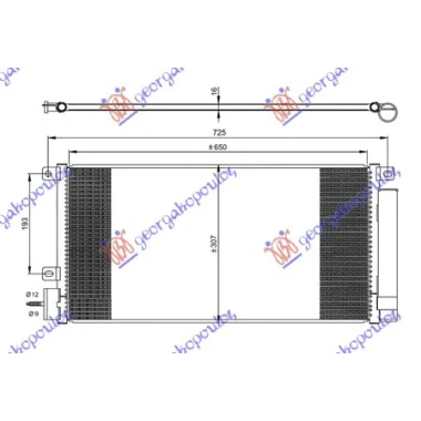 HLADNJAK KLIME 1.4 16v TURBO BEN 650x310