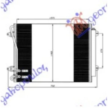 HLADNJAK KLIME 1.4/1.8/3.2/3.6 FSI - 2.0TFSI BENZIN (570x460x16) (NISSENS)