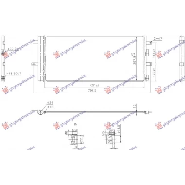 HLADNJAK KLIME 1.5 BENZIN / 2.0 DIZEL (681x298x12)