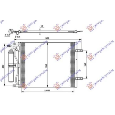 HLADNJAK KLIME 1.5 DCI (490x376x16) (KOYO)