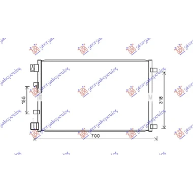 HLADNJAK KLIME 1.5 DCi (610x390x16) (MARELLI)