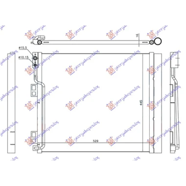 HLADNJAK KLIME 1.5 DCi DIZEL(490x450x16)