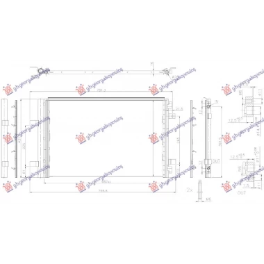 HLADNJAK KLIME 1.5/2.0 DIZEL - 1.6 BENZIN (662x419x16)