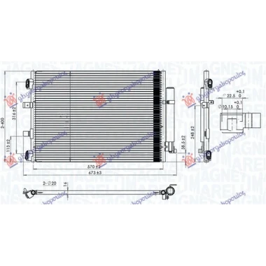 HLADNJAK KLIME 1.5TDCi/Econetic (591x378x16) (MARELLI)