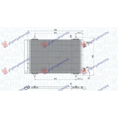 HLADNJAK KLIME 1.6-2.0HDi-MJET (550x360x16) 2006- (MARELLI)