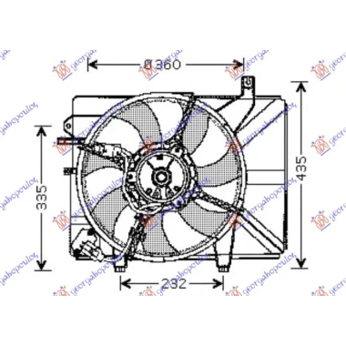 HLADNJAK KLIME 1.6 +/-A/C (33cm)