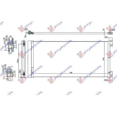 HLADNJAK KLIME 1.6 CDTi (788x356x16) (MARELLI)