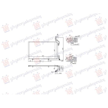 HLADNJAK KLIME 1.6 EcoBoost BENZIN (600x350x16) CEVI 18/18mm
