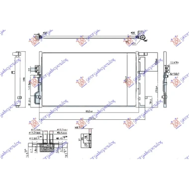 HLADNJAK KLIME 1.6 GDI (99KW) 2.0 MPi BENZIN (655x370x16) (CESKA) (NISSENS)