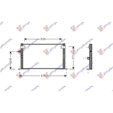 HLADNJAK KLIME. 2.0-2.4cc DIZEL (52X30)