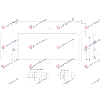 HLADNJAK KLIME 2.0 DIZEL (700x291x20) (NISSENS)