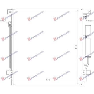 HLADNJAK KLIME 2.2/2.4 DIZEL (532x562x12) (KOYO)