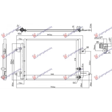 HLADNJAK KLIME 2.5 BENZIN (RS) (MAN/AUTO) (546x378x16)