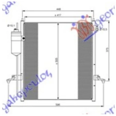 HLADNJAK KLIME 2.5 TURBO DIZEL (43x42) (KOYO)