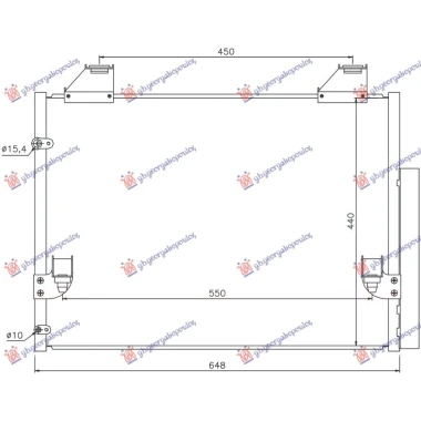HLADNJAK KLIME 2.5/3.0 T.D DIZEL (600x440x16) (KOYO)