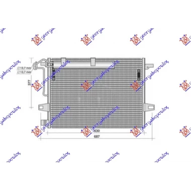 HLADNJAK KLIME 4.0 (420-450 CDI) DIZEL (587x640x16)