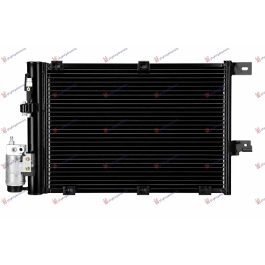 HLADNJAK KLIME ASSY -2002 (540x382x16) (HOSE-FILTER SAME SIDE) (NISSENS)