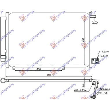 HLADNJAK KLIME BENZIN-1.4TDCi(57.5x36)