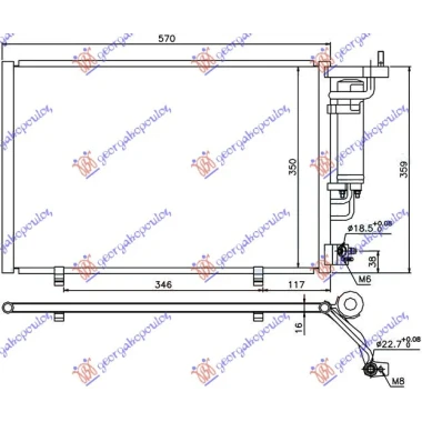 HLADNJAK KLIME BENZIN-1.5 TDCI (57x35)