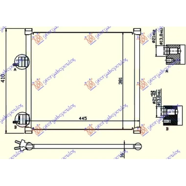 HLADNJAK KLIME BENZIN (40x38)
