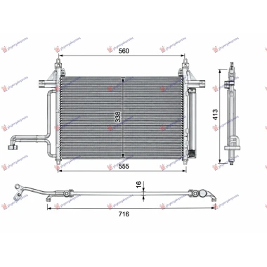 HLADNJAK KLIME BENZIN/DIZEL (53x340x16) (MARELLI)
