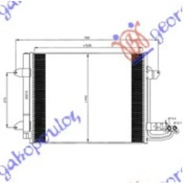 HLADNJAK KLIME BENZIN/DIZEL (540x450x16) (NRF)