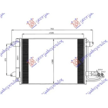 HLADNJAK KLIME BENZIN/DIZEL (550x390x16) (VALEO)