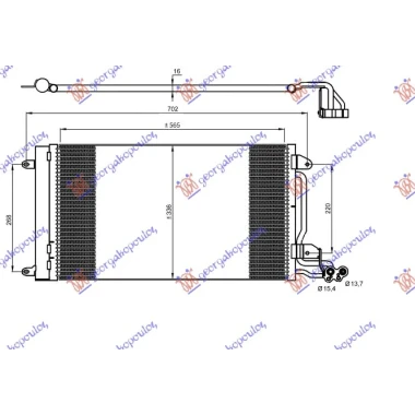HLADNJAK KLIME BENZIN/DIZEL (580x350x16) (NRF)