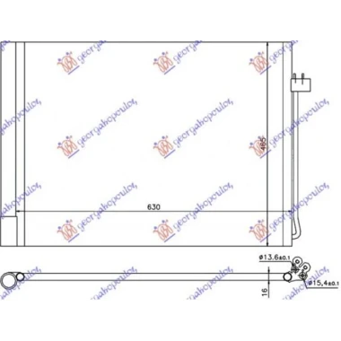 HLADNJAK KLIME BENZIN/DIZEL (590x450x16) (MARELLI)