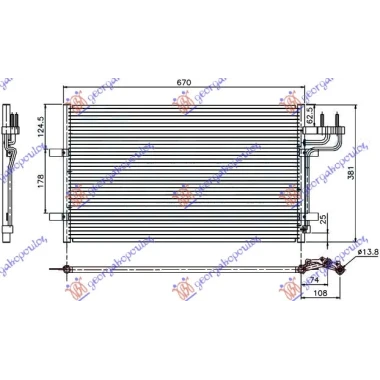 HLADNJAK KLIME BENZIN/DIZEL (62.8x37.4x1.6) (MARELLI)