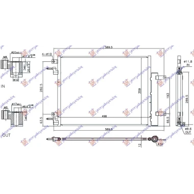 HLADNJAK KLIME ZA SVE MODELSE (460x360x12) (MARELLI)