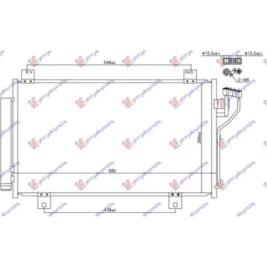HLADNJAK KLIME ZA SVE MODELSE BENZIN (658x368x16) (GAS R134) (KOYO)