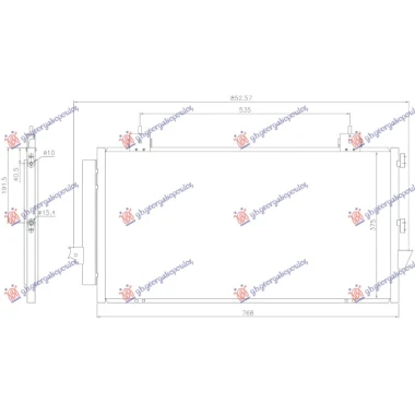 HLADNJAK KLIME ZA SVE MODELSE BENZIN/DIZEL (730x400x16) (KOYO)