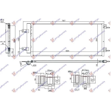 HLADNJAK KLIME ZA SVE MODELSE BENZIN/DIZEL TURBO (640x290x16) (NRF)
