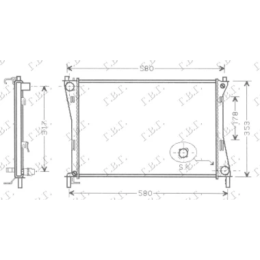 HLADNJAK MOT. 1.2-1.4-1.6 +/-AC(50x35.6)