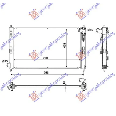 HLADNJAK MOTORA BENZIN-2.0 DIZEL(70x41)