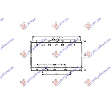 HLADNJAK MOTORA 1.3i 16V 1.6i 16V 2.0i 16V (37.5x68.5x16)