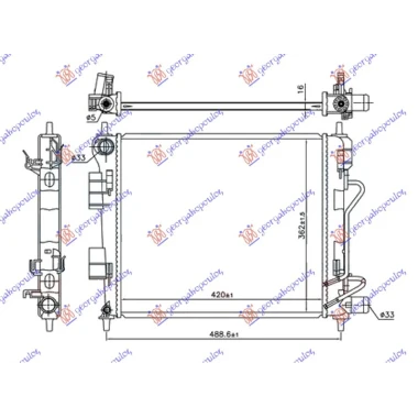 HLADNJAK MOT. SVI MODELI AUTO 420x360x16