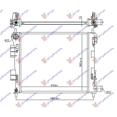 HLADNJAK MOT. SVI MODELI MAN 420x360x16