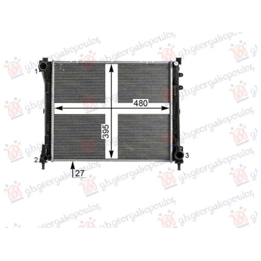 HLADNJAK MOTORA 0.9 BENZIN - 1.3 DIZEL (480x392x34) (MARELLI)