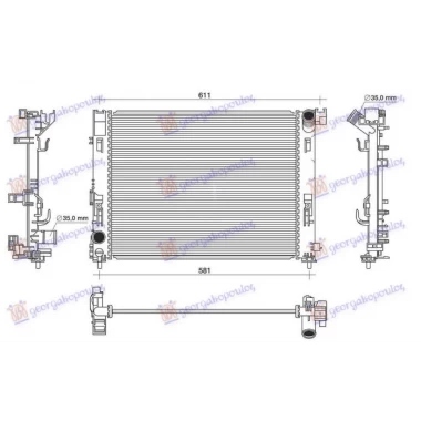HLADNJAK MOTORA 0.9 IG-T BENZIN - 1.5 dCi DIZEL (510x395x12) (KOYO)