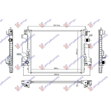 HLADNJAK MOTORA 0.9 TURBO BENZIN (MAN) (480x400x16) (VALEO)