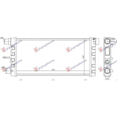HLADNJAK MOTORA 0.9CC/1.1CC (+/-AC) (45x24) (NRF)