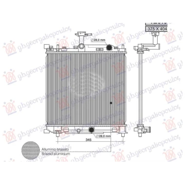 HLADNJAK MOTORA 1.0 BENZIN (404x373x16) (NRF)