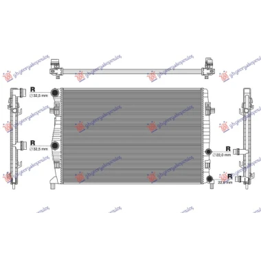 HLADNJAK MOTORA 1.0 TGI/1.0 TSI BENZIN - 1.6 TDI DIZEL (MANUELNI/AUTOMATSKI) (650x439) (NRF)